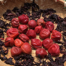 Załaduj obraz do przeglądarki galerii, Maruyama „KI NO KAORI” Umeboshi (Marynowane japońskie śliwki z 15 % soli) 150g