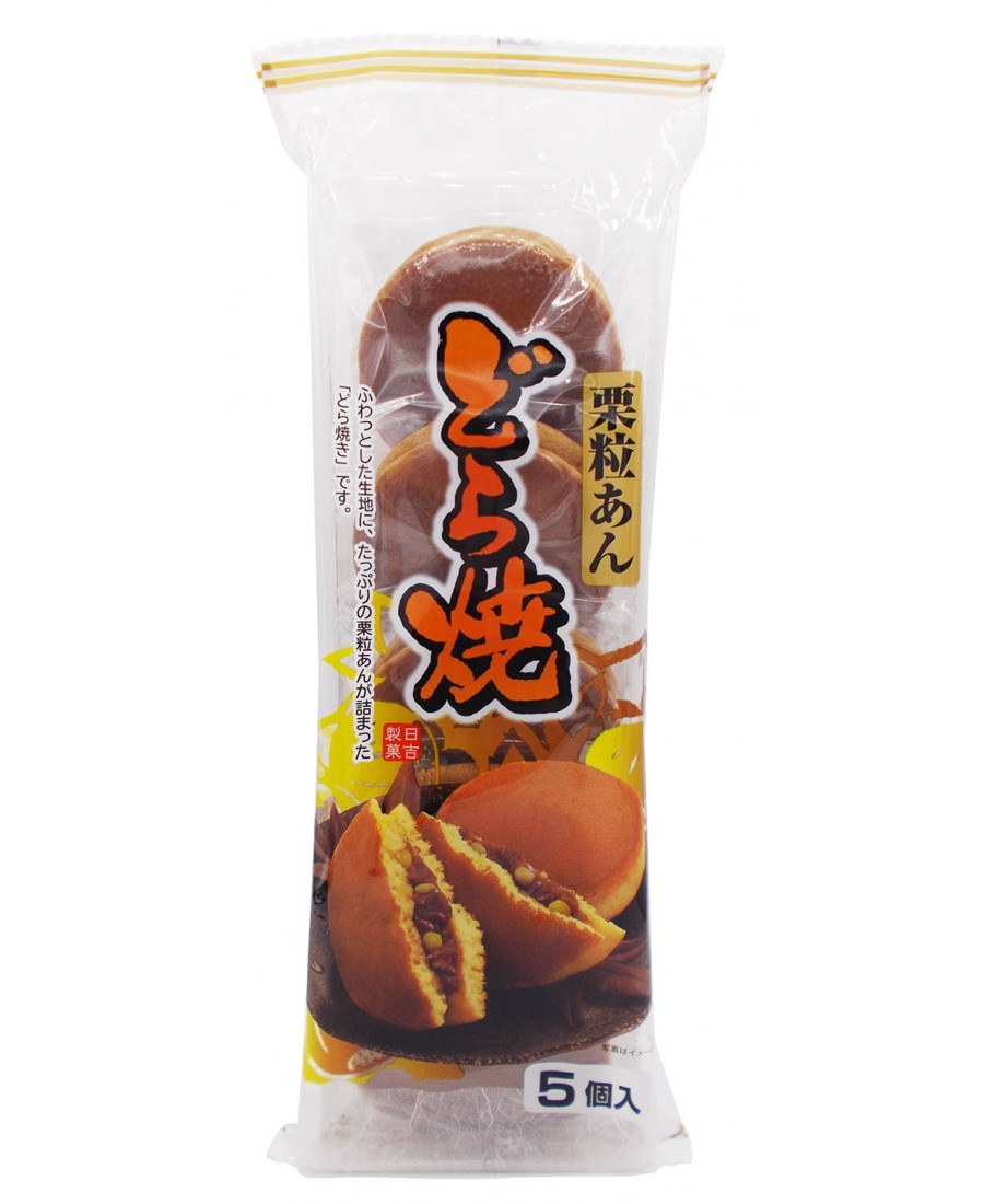 Hiyoshi Kuri Dorayaki 5p (5 Naleśników z Kasztanami i Pastą z Czerwonej Fasoli) 300g