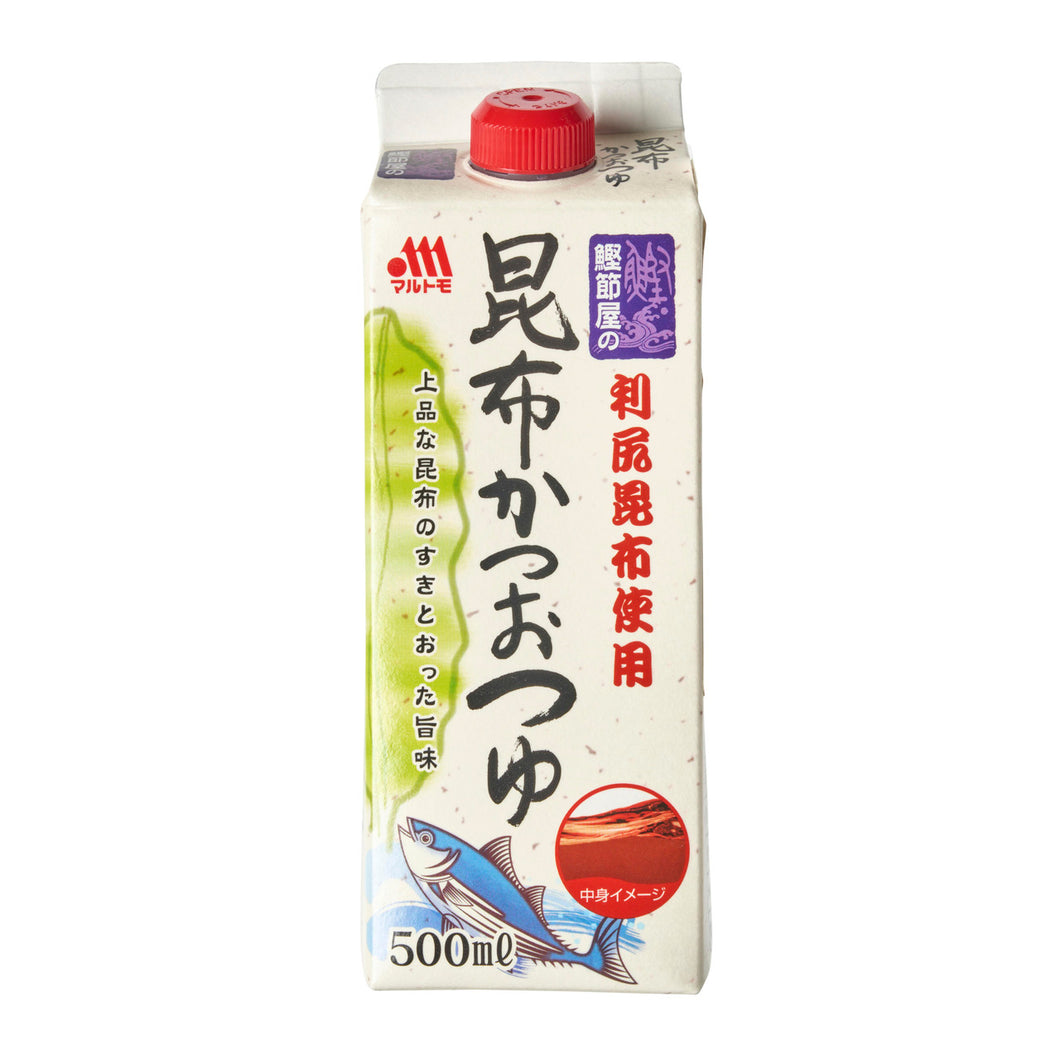 Marumoto Kombu Katsuo Tsuyu (Bulion z wodorostami kombu oraz suszonym bonito) 500ml