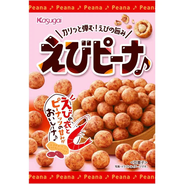 KASUGAI Ebi Peana (Przekąski z orzechami ziemnymi o smaku krewetek) 89g