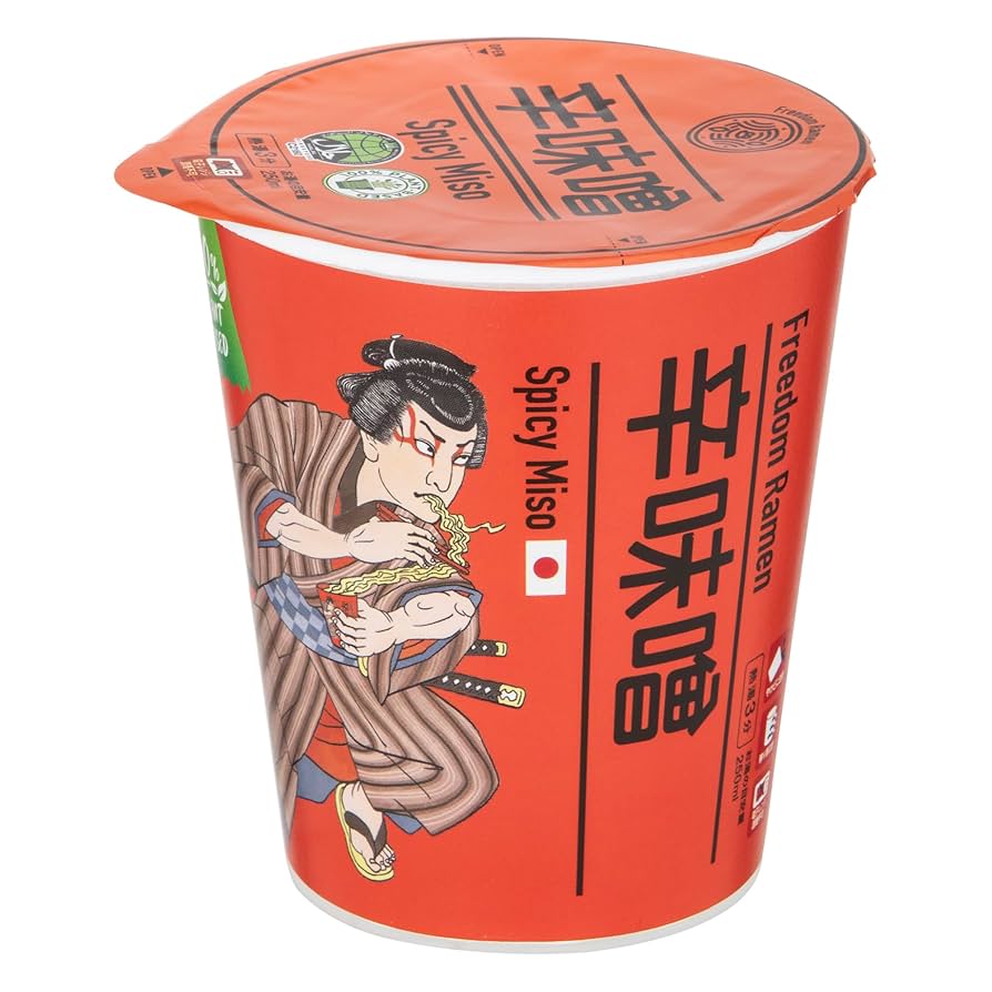 Freedom Ramen Spicy Miso（Pikantna zupa miso, makaron instant 70g）