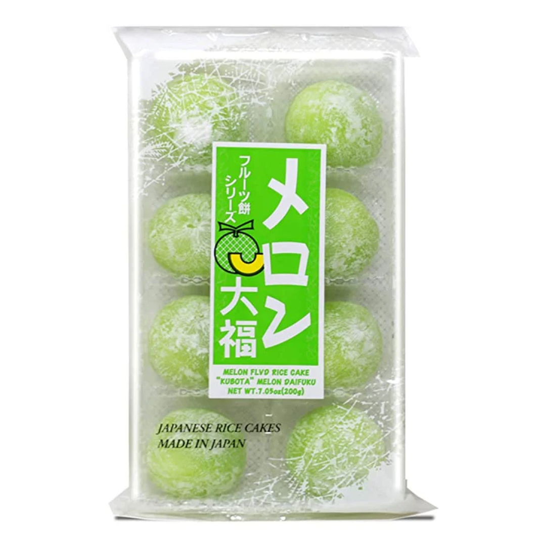 Melon Daifuku (Miękkie Ciasto Ryżowe Z Pastą Melonową) 8 szt