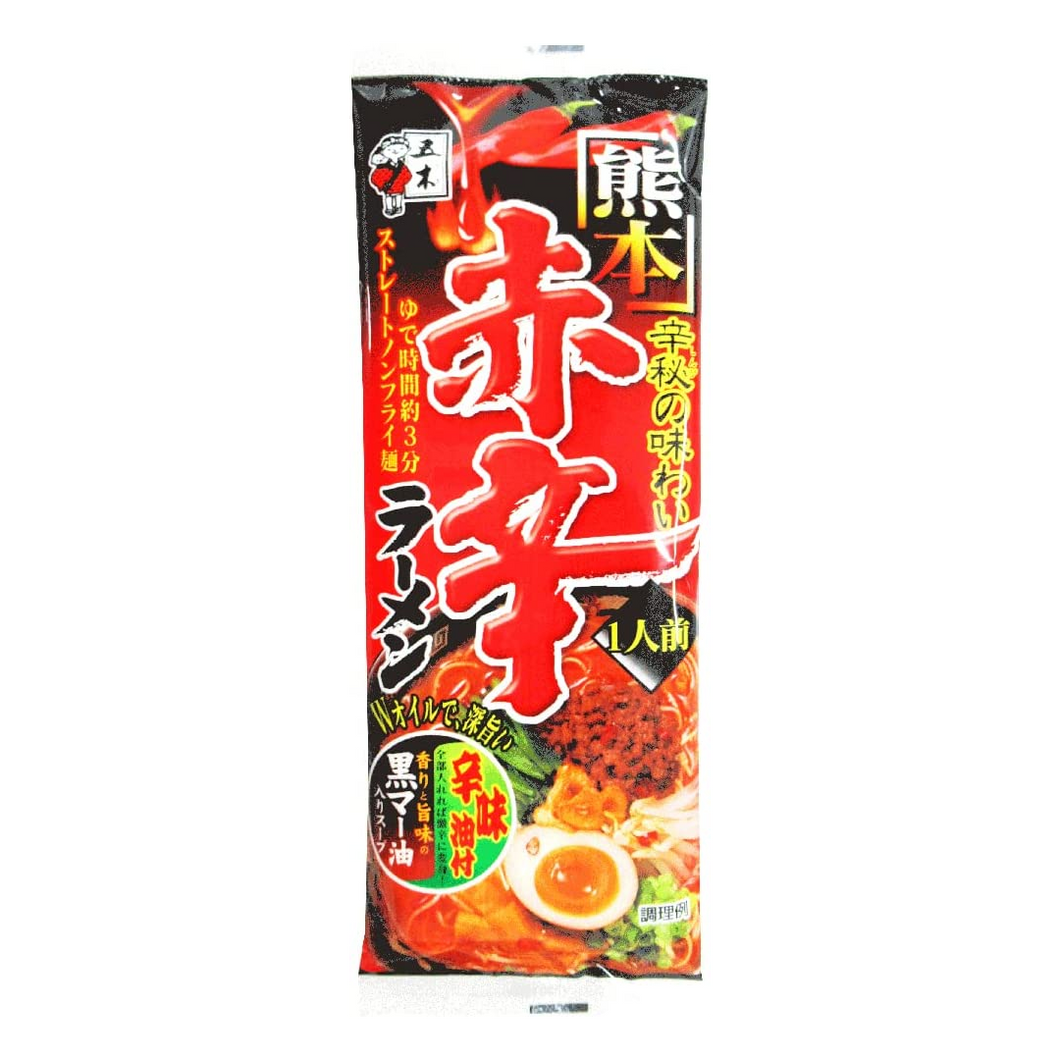Kumamoto Akakara Ramen Tonkotsu (Błyskawiczny ramen z octową zupą z kości wieprzowych)103g
